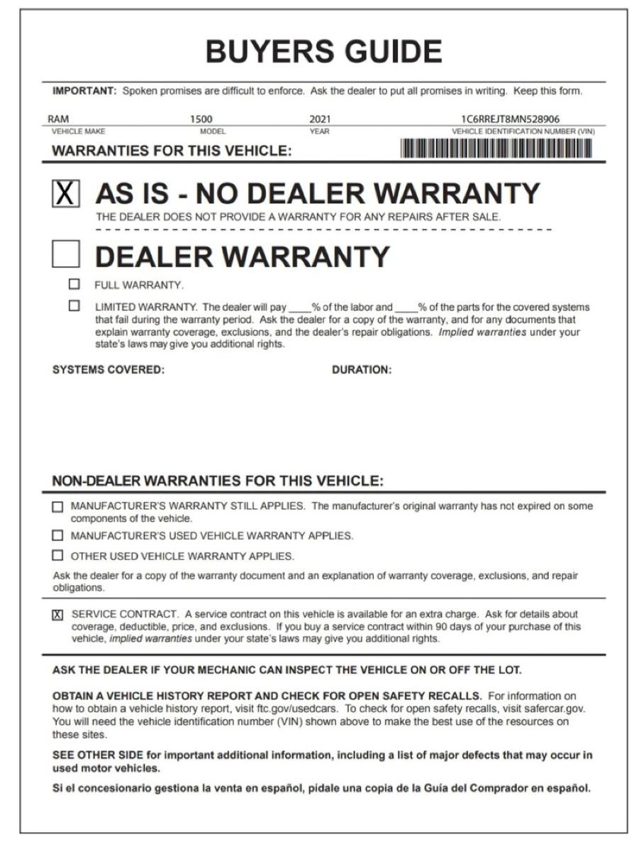 2021 RAM 1500 Laramie