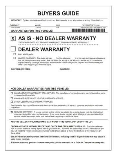2024 Chevrolet Malibu 1LT