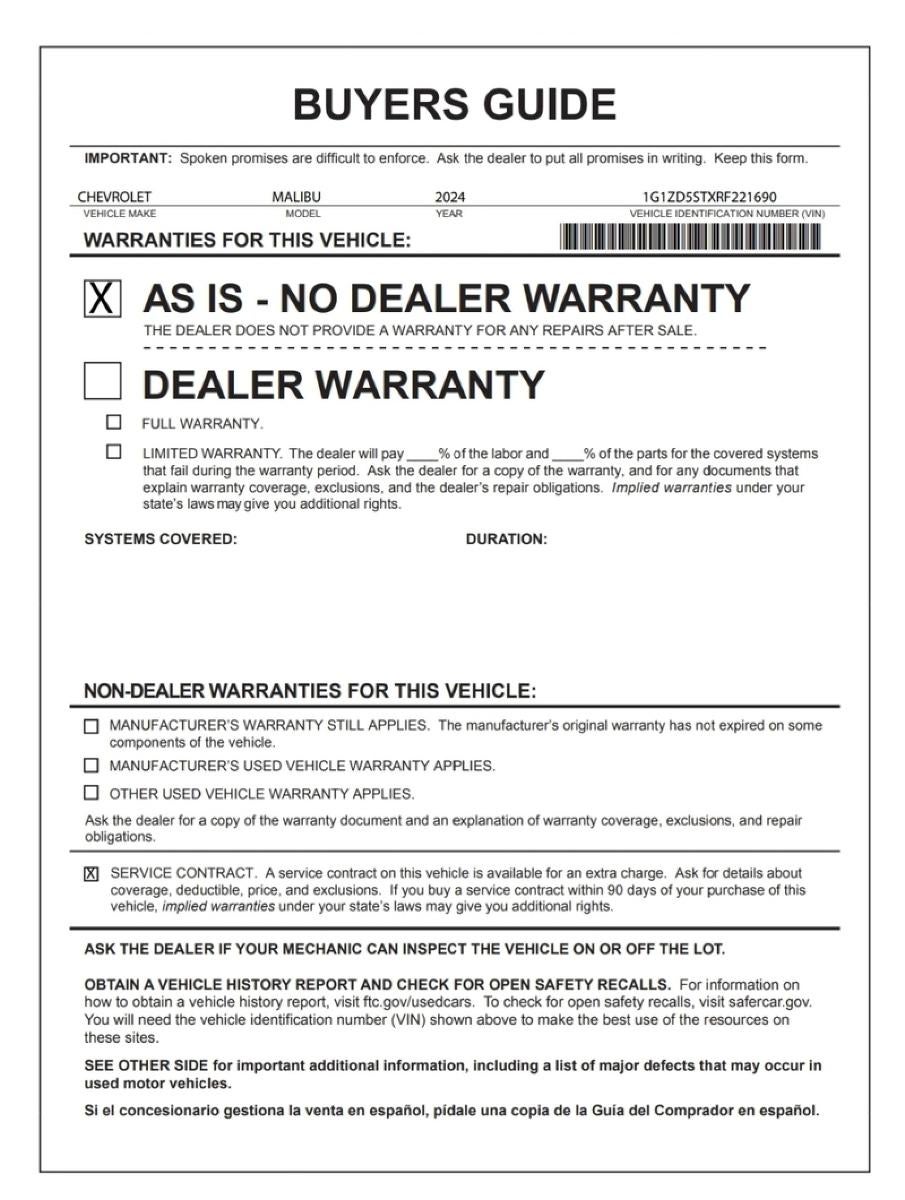 2024 Chevrolet Malibu 1LT