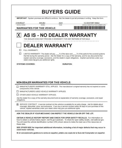 2024 Chevrolet Malibu 2LT