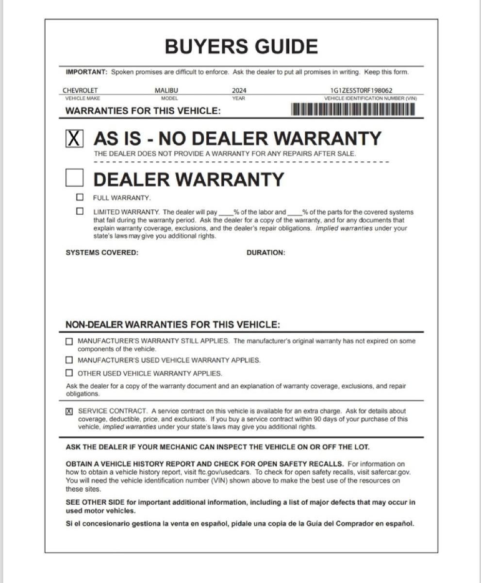 2024 Chevrolet Malibu 2LT