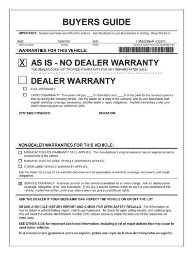 2021 GMC Canyon 2WD Elevation