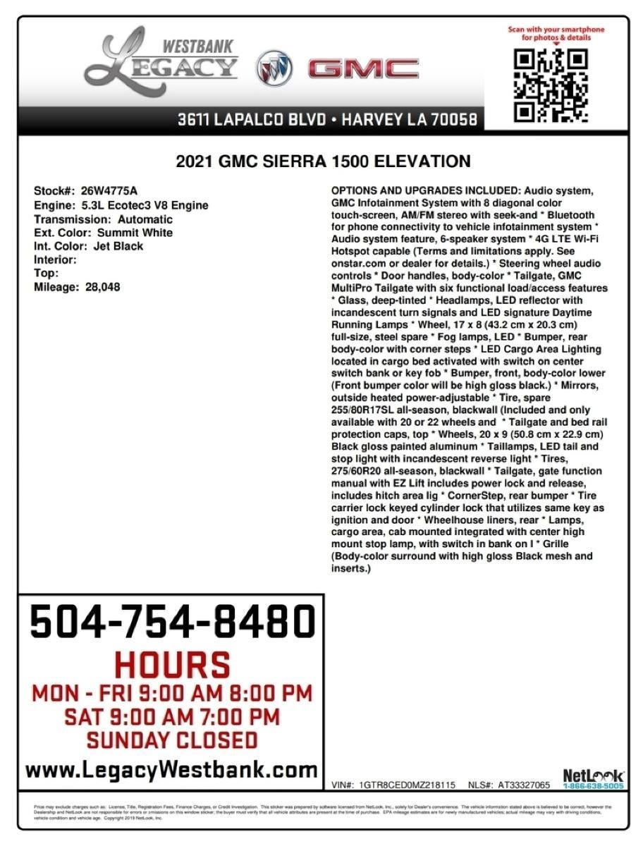 2021 GMC Sierra 1500 Elevation