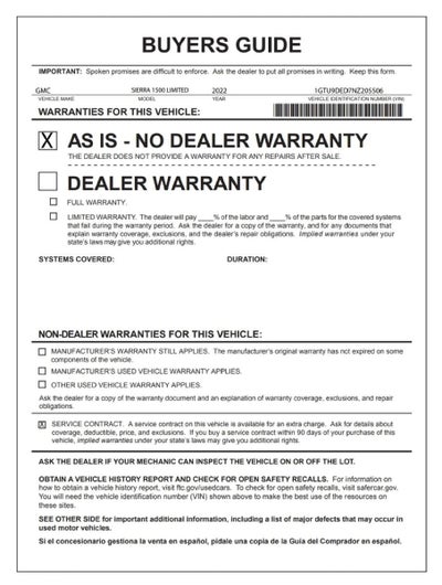 2022 GMC Sierra 1500 Limited SLT