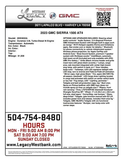 2023 GMC Sierra 1500 AT4