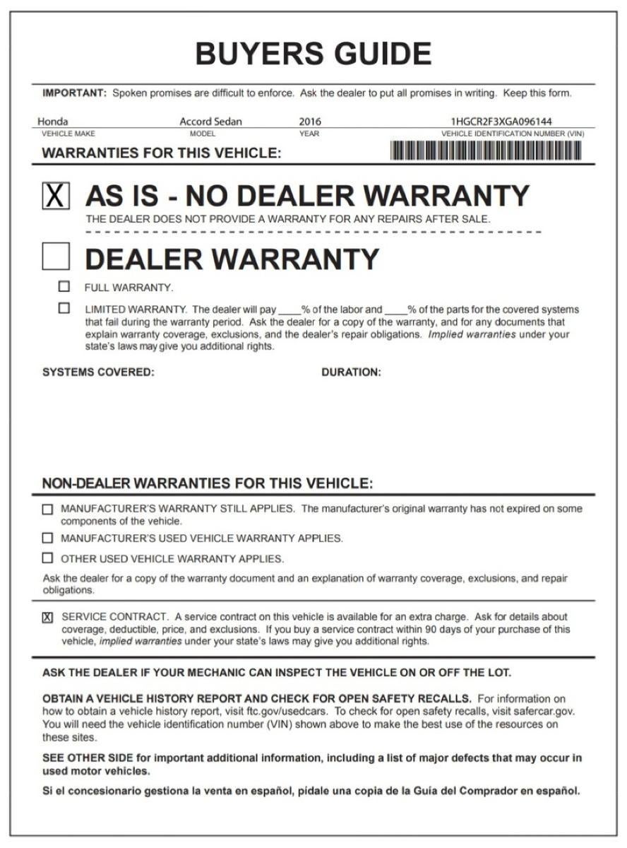 2016 Honda Accord Sedan LX