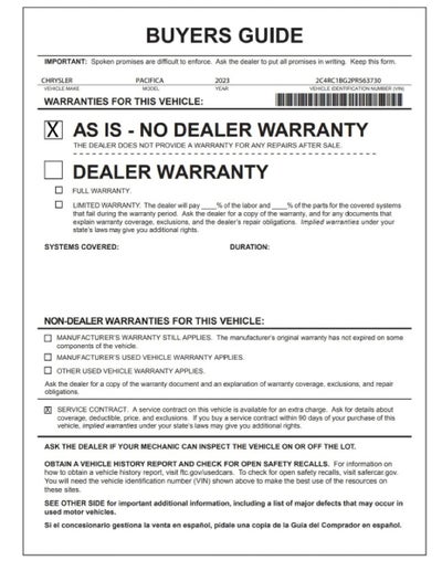 2023 Chrysler Pacifica Touring L