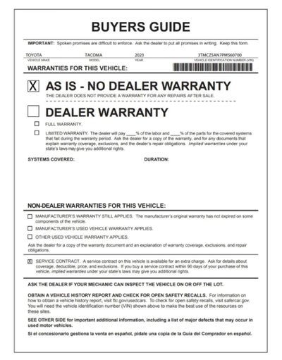 2023 Toyota Tacoma 4WD SR