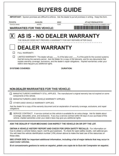 2022 Toyota Avalon XLE