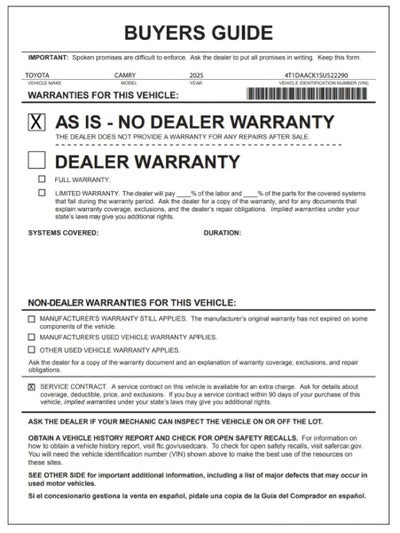 2025 Toyota Camry LE