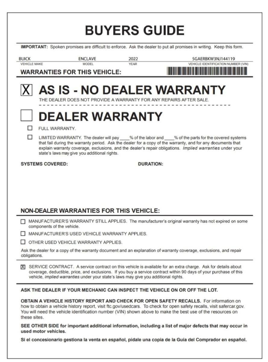 2022 Buick Enclave Essence