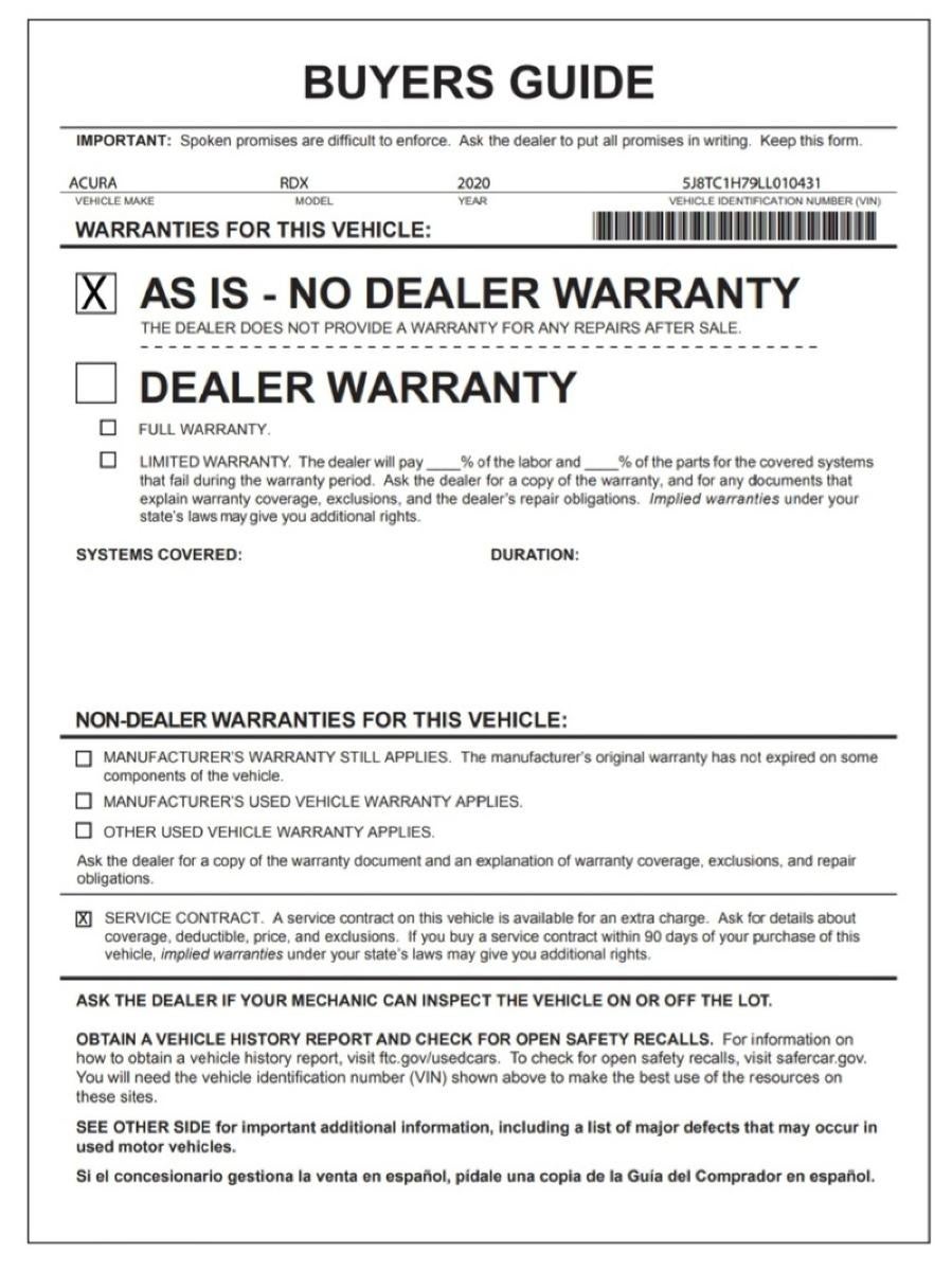 2020 Acura RDX w/Advance Pkg