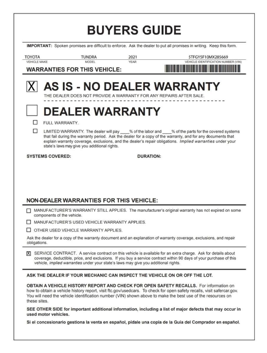 2021 Toyota Tundra 2WD Platinum