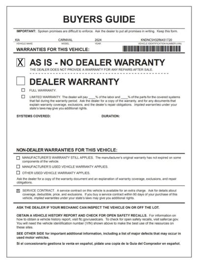 2024 Kia Carnival EX