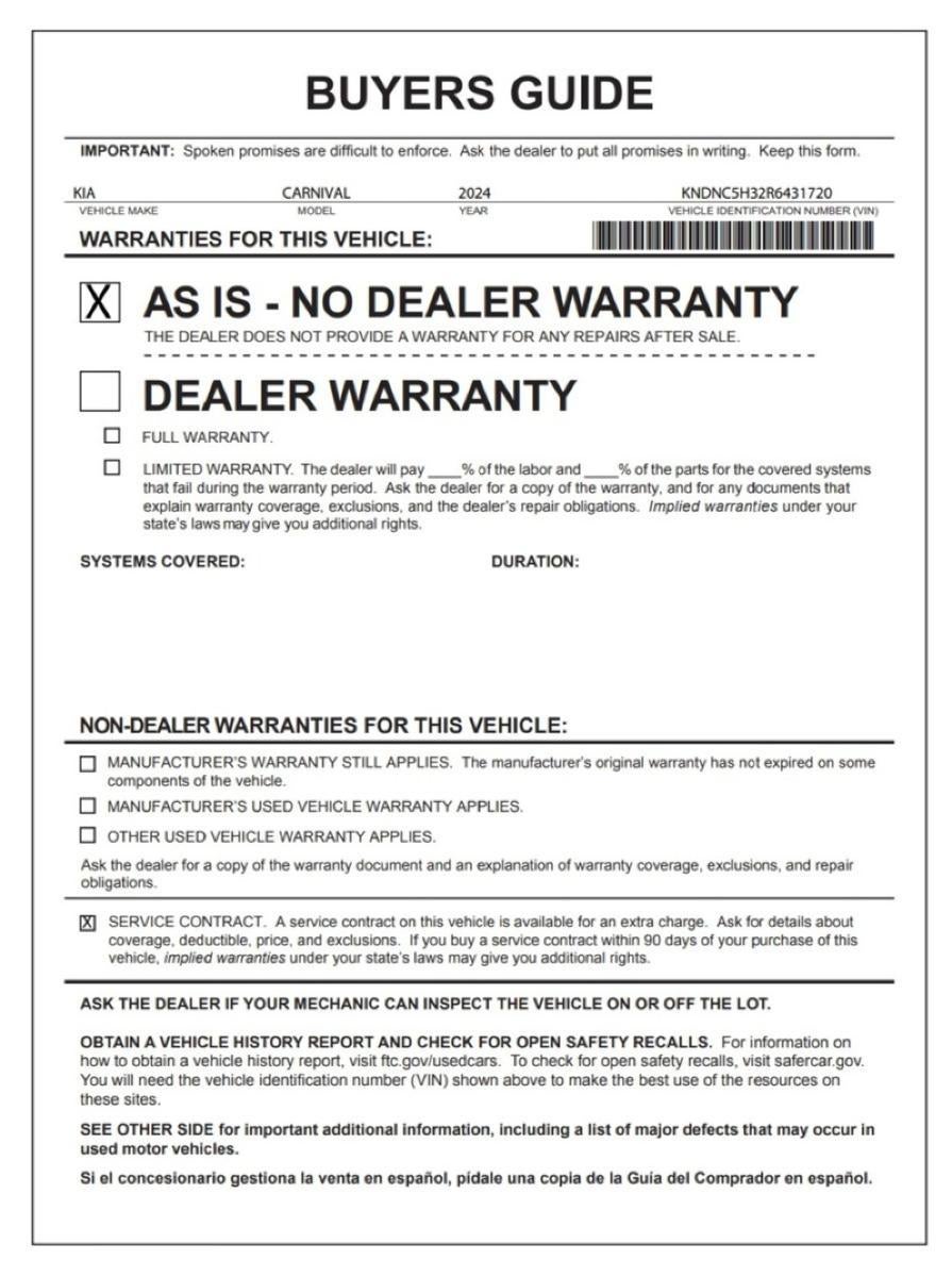 2024 Kia Carnival EX