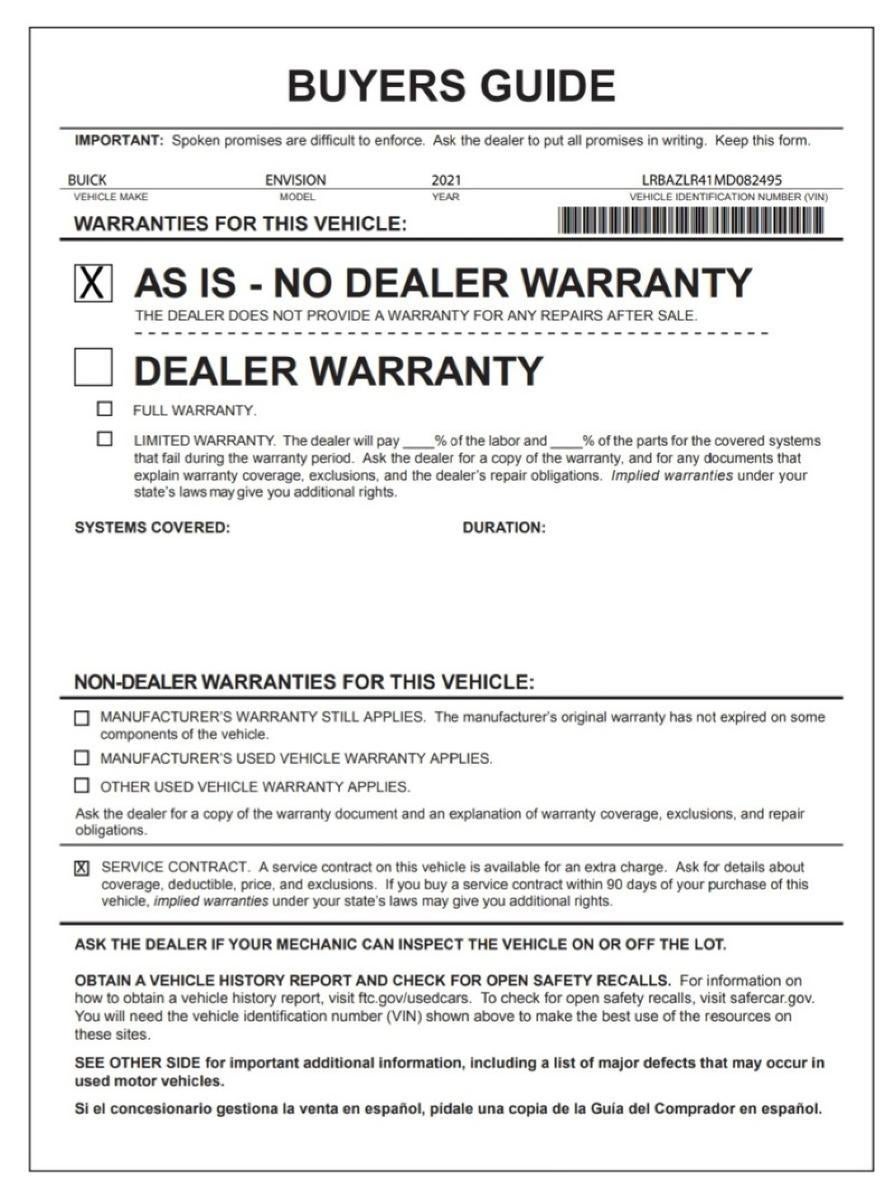 2021 Buick Envision Preferred