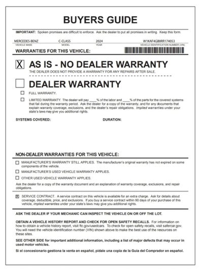 2024 Mercedes-Benz C-Class C 300