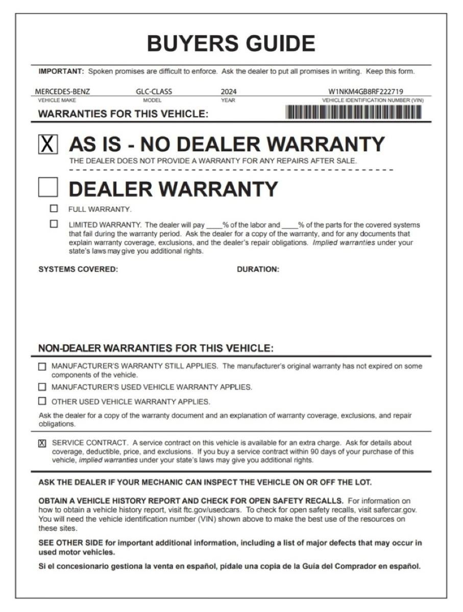 2024 Mercedes-Benz GLC GLC 300