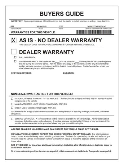 2023 Jeep Wrangler Willys Sport