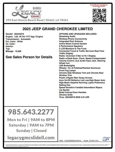2025 Jeep Grand Cherokee Limited