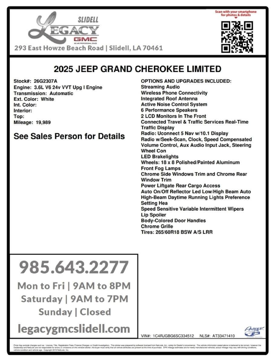 2025 Jeep Grand Cherokee Limited
