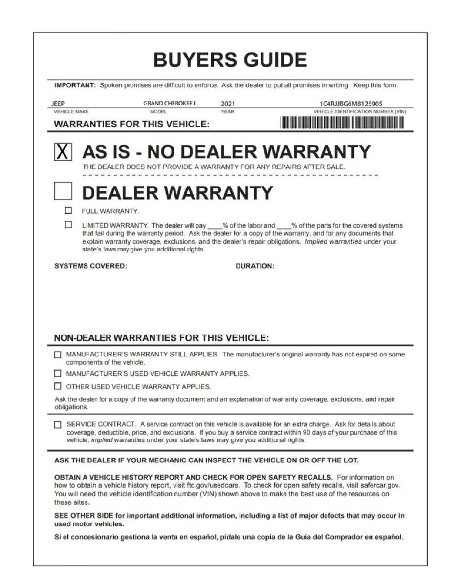 2021 Jeep Grand Cherokee L Limited