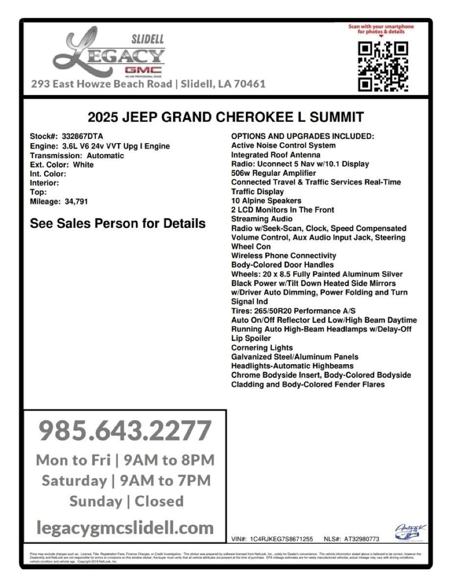2025 Jeep Grand Cherokee L Summit