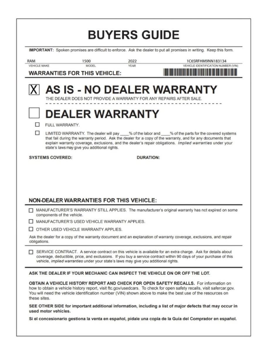 2022 RAM 1500 Limited