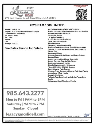 2020 RAM 1500 Limited