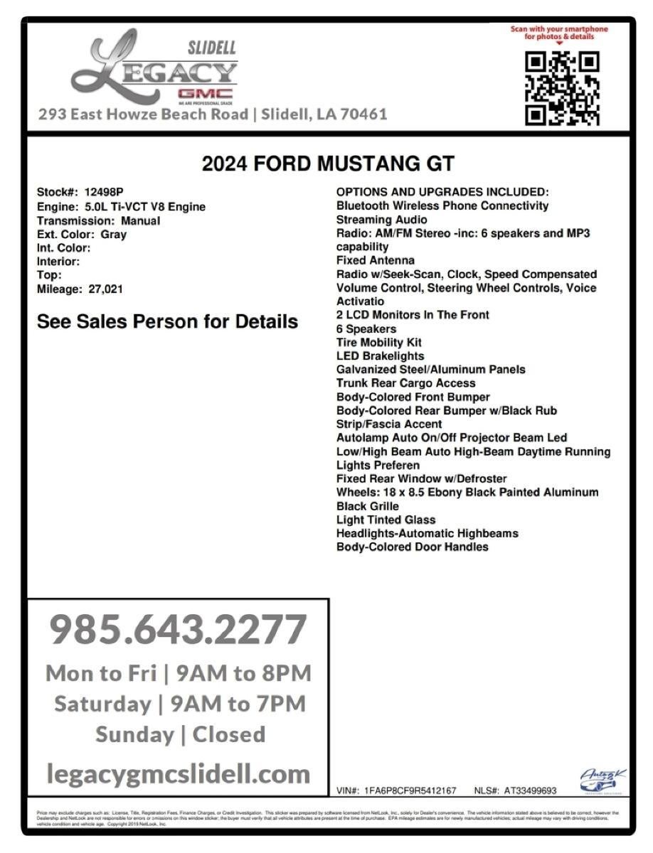 2024 Ford Mustang GT