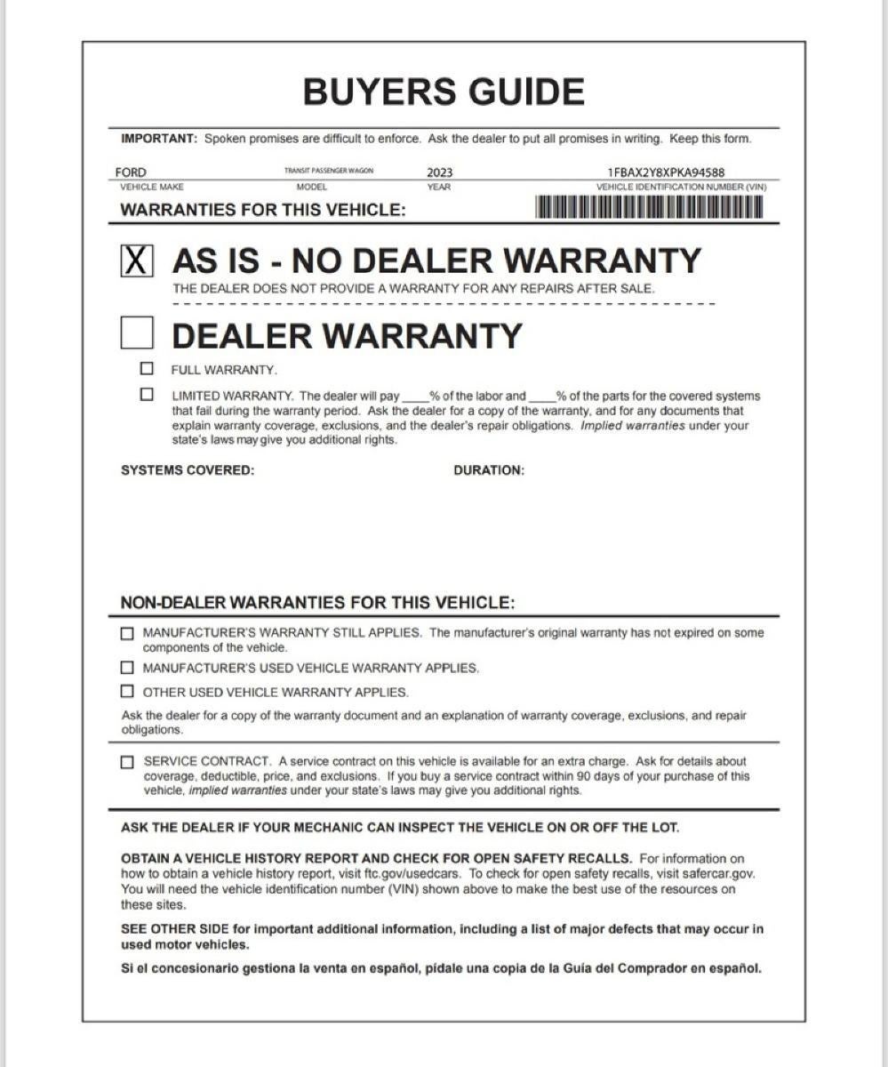 2023 Ford Transit Passenger Wagon XL