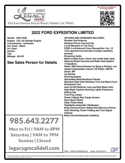 2022 Ford Expedition Limited