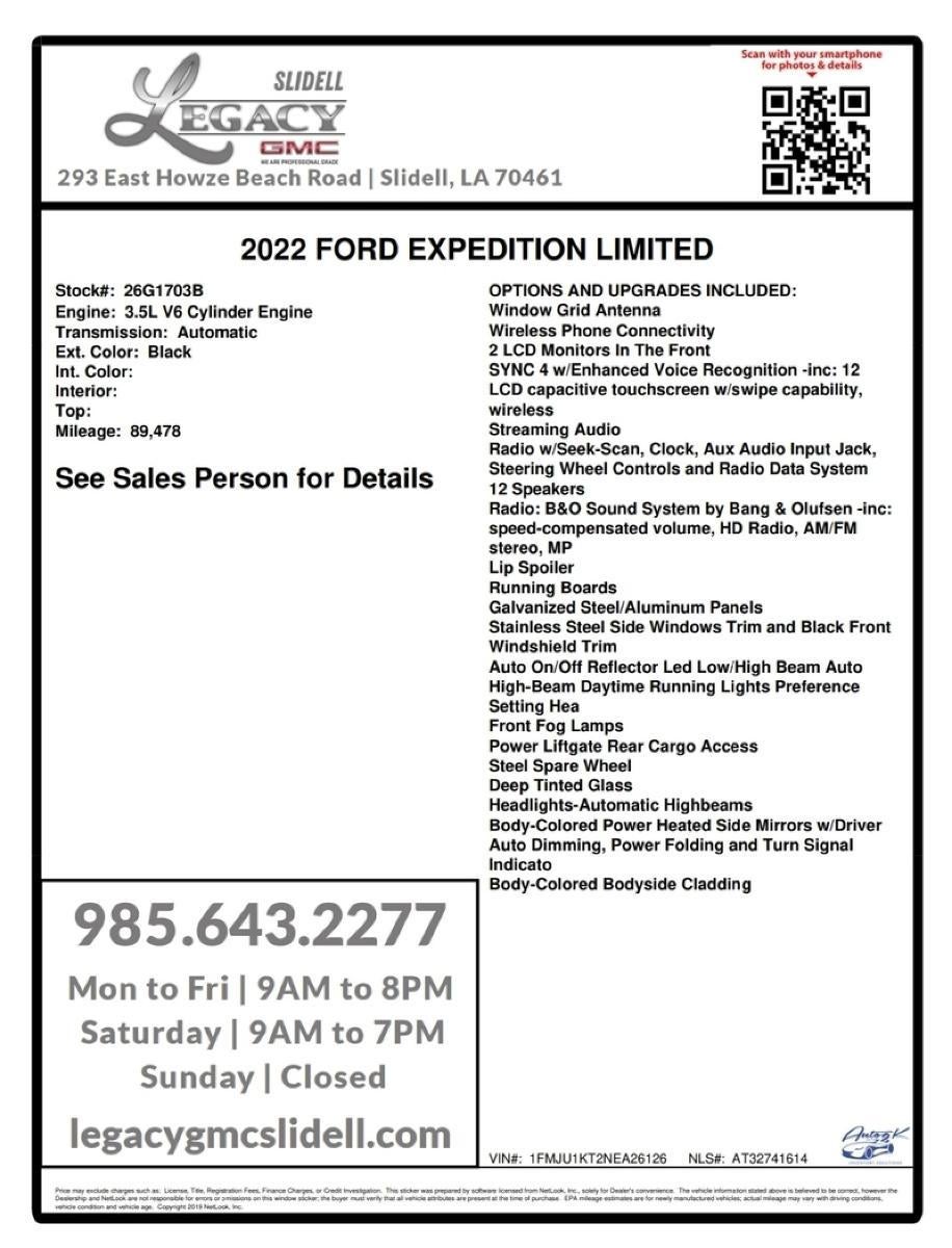 2022 Ford Expedition Limited