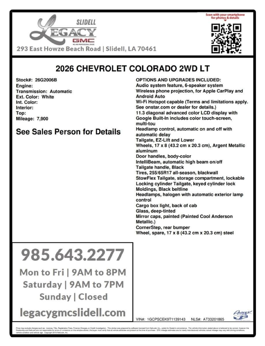 2026 Chevrolet Colorado LT