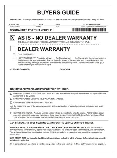 2026 Chevrolet Colorado LT