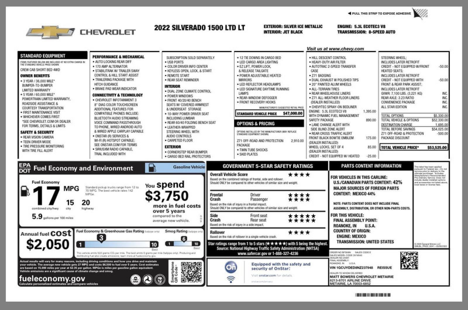 2022 Chevrolet Silverado 1500 LTD LT All Star Edition