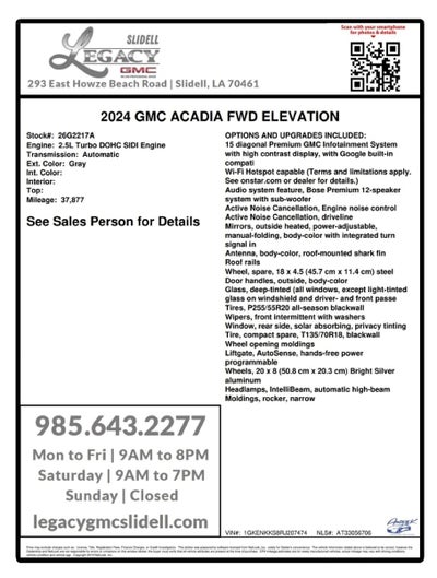 2024 GMC Acadia Elevation
