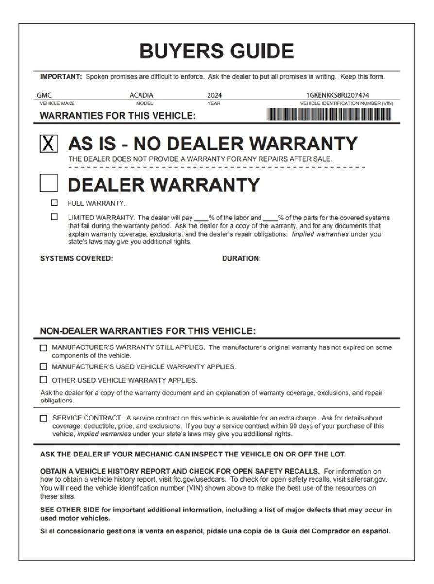2024 GMC Acadia Elevation