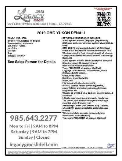2019 GMC Yukon Denali
