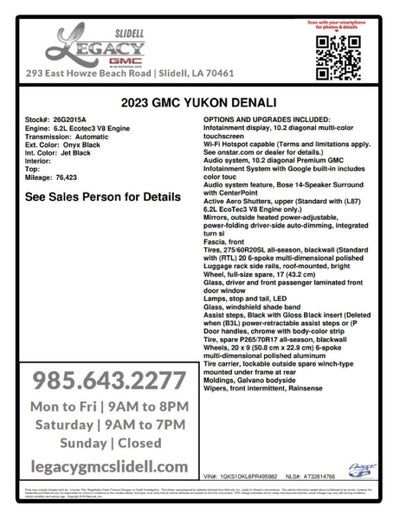 2023 GMC Yukon Denali