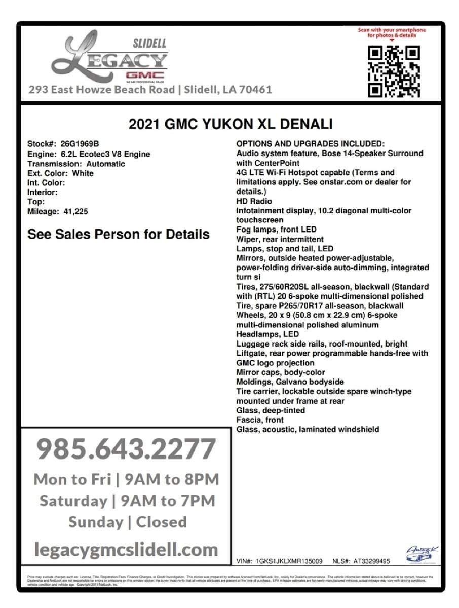 2021 GMC Yukon XL Denali