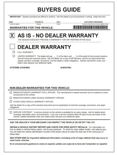 2021 GMC Yukon XL AT4