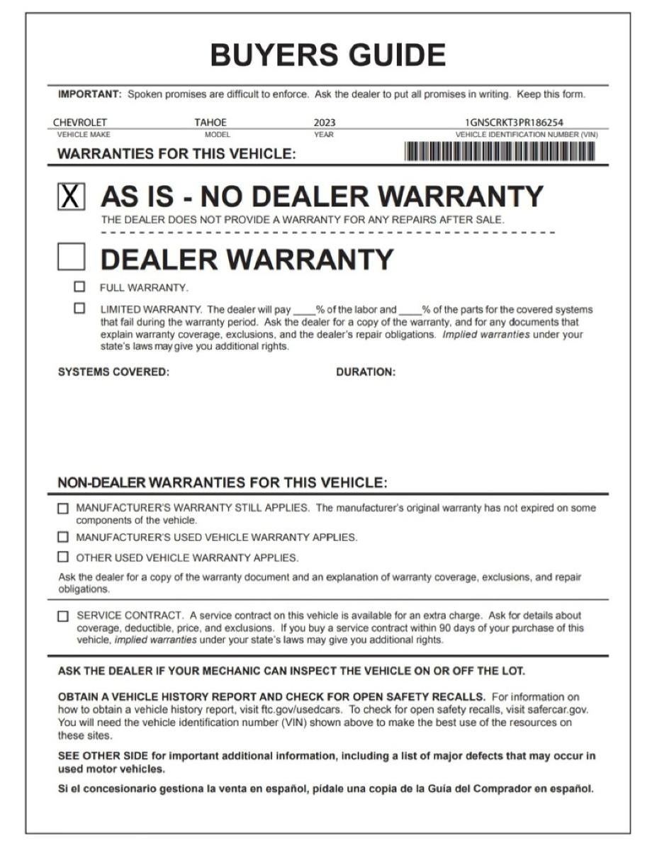 2023 Chevrolet Tahoe RST