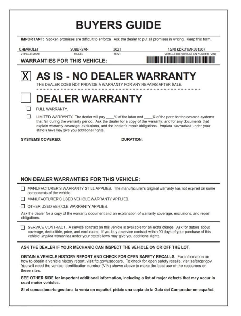 2021 Chevrolet Suburban Z71