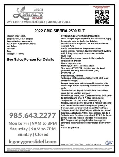 2022 GMC Sierra 2500 HD SLT