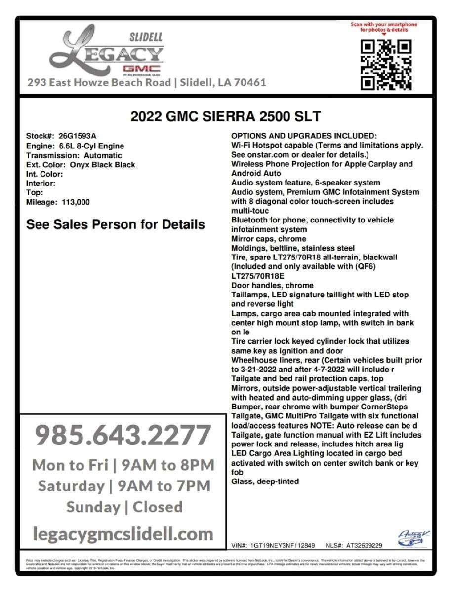 2022 GMC Sierra 2500 HD SLT