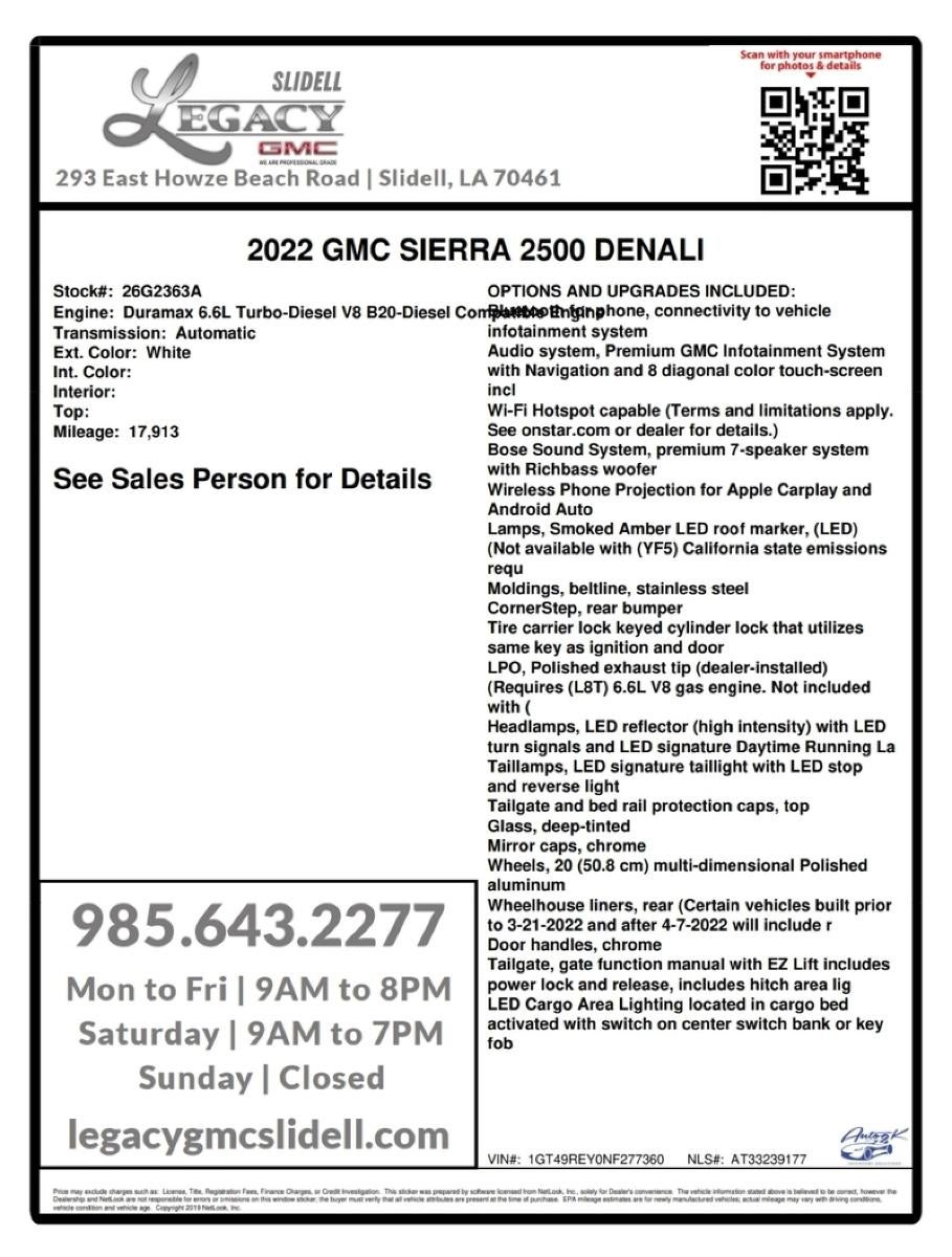 2022 GMC Sierra 2500 HD Denali