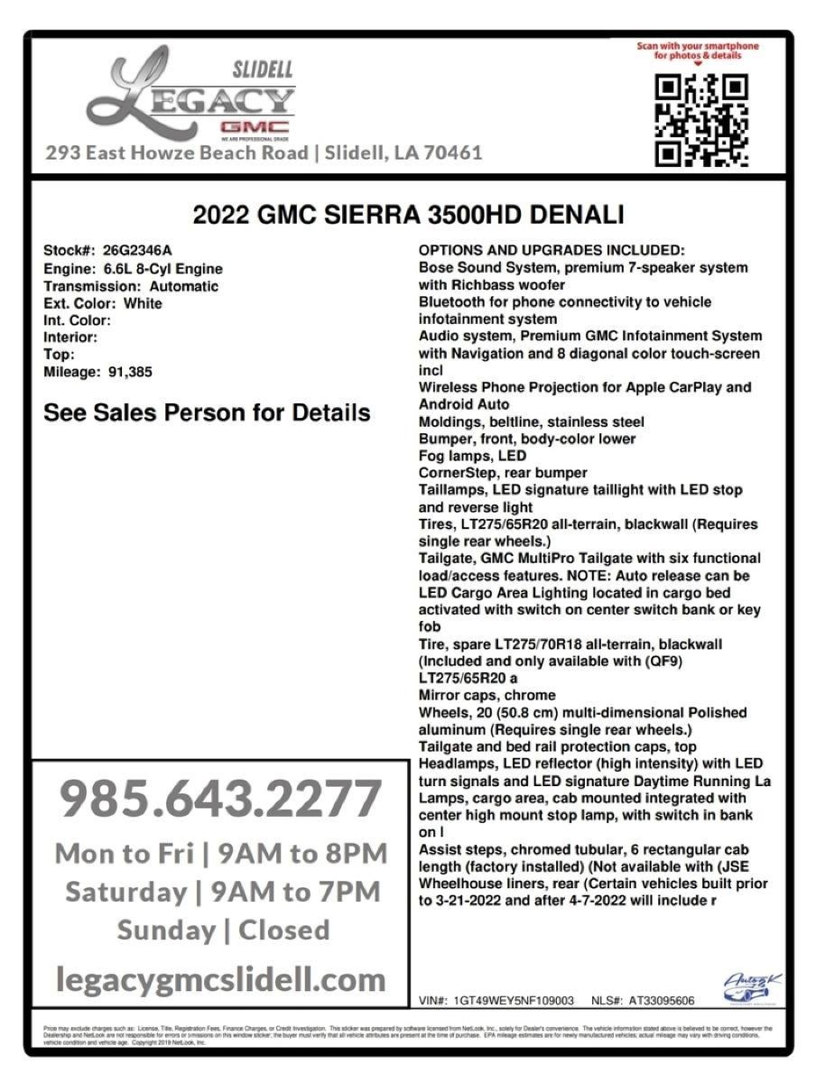 2022 GMC Sierra 3500 HD Denali