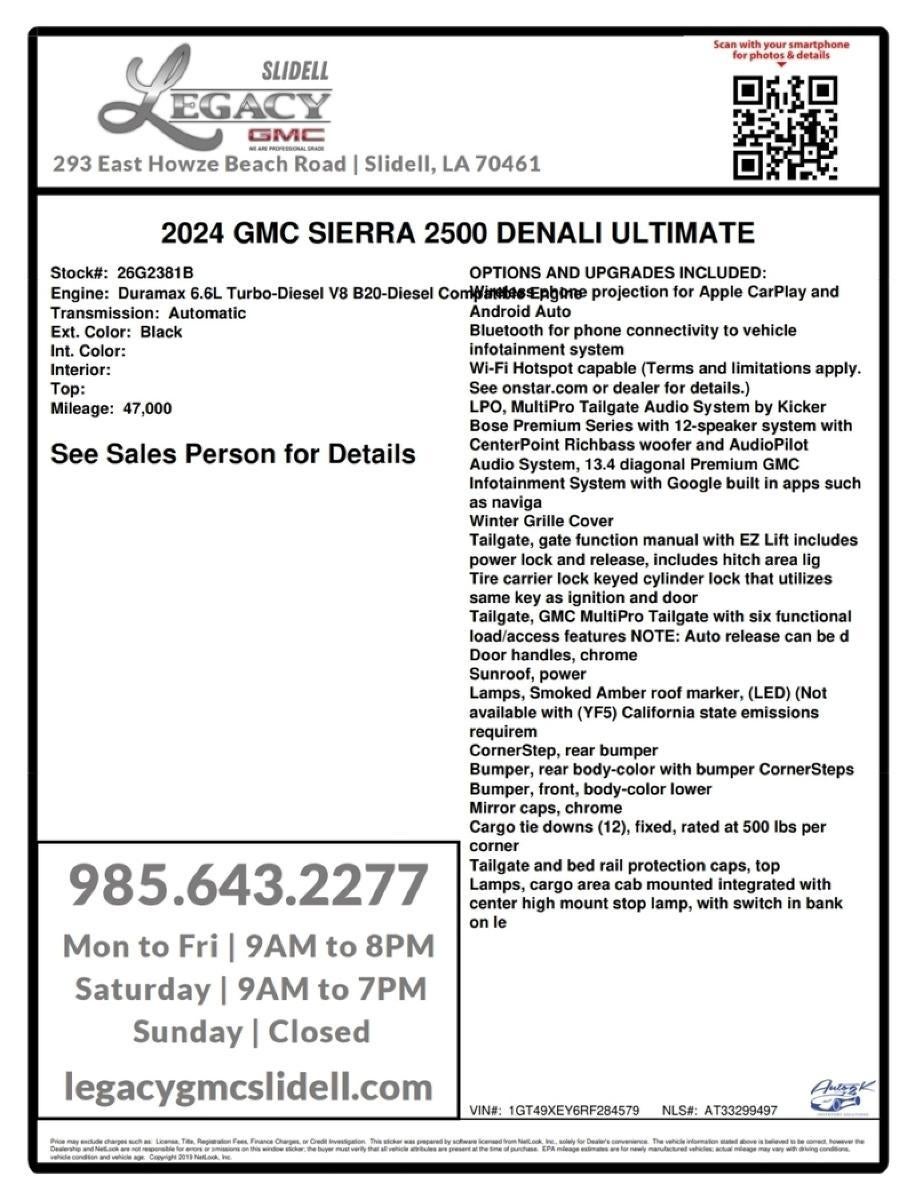 2024 GMC Sierra 2500 HD Denali Ultimate