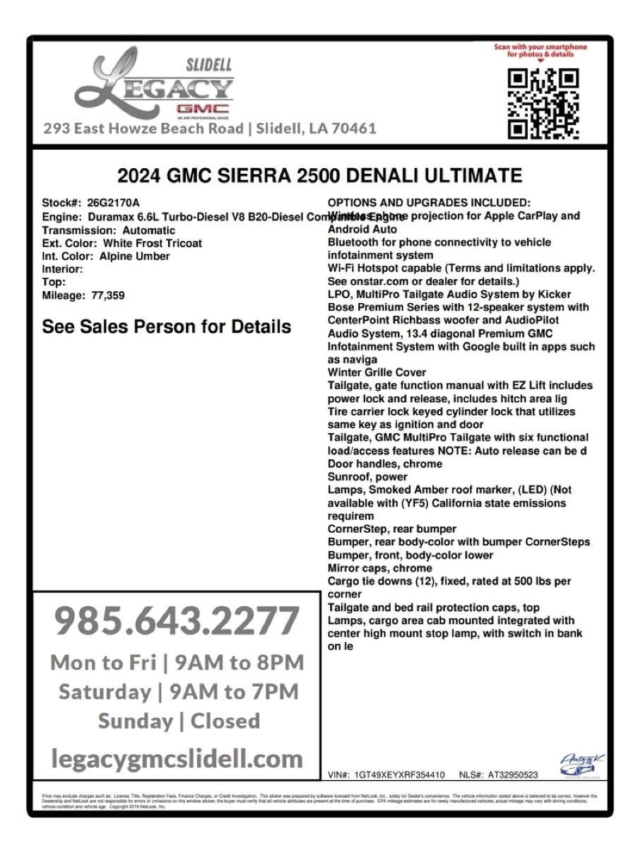 2024 GMC Sierra 2500 HD Denali Ultimate